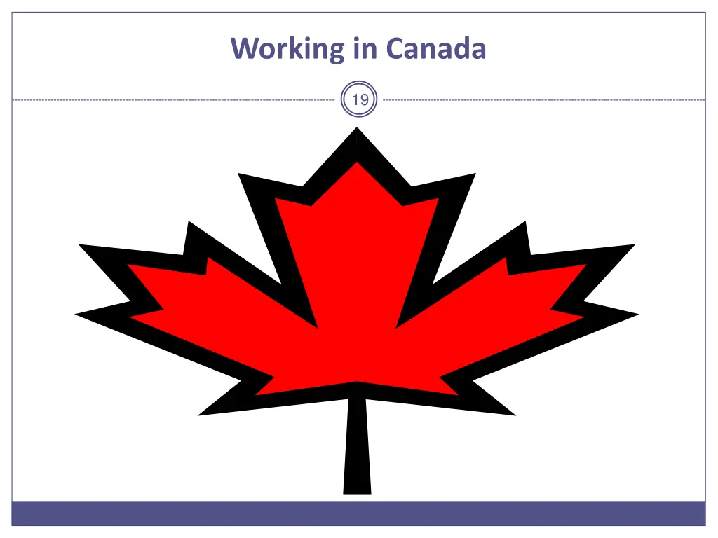 working in canada
