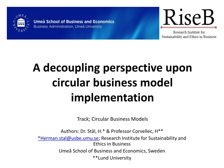 a decoupling perspective upon circular business