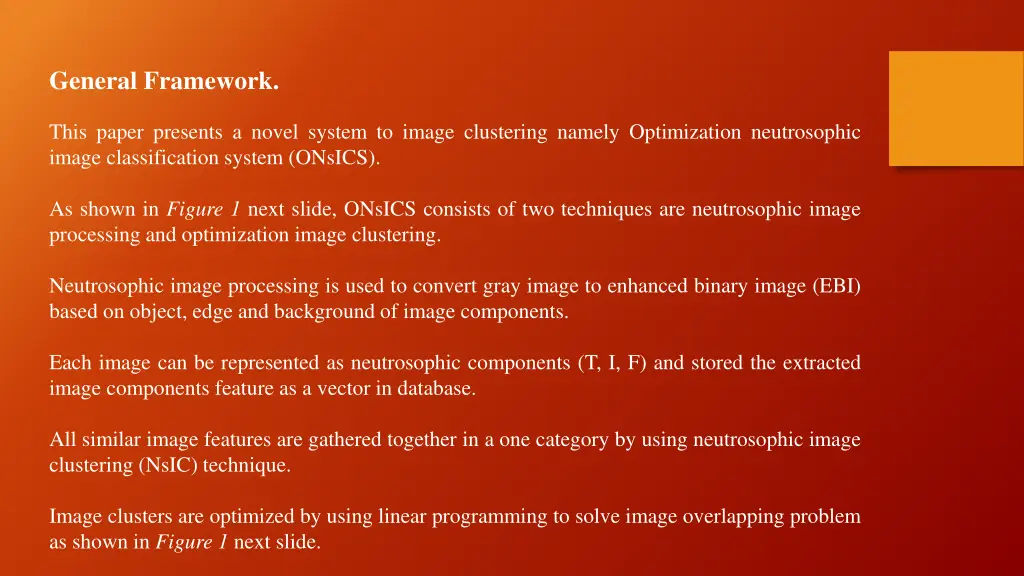 general framework
