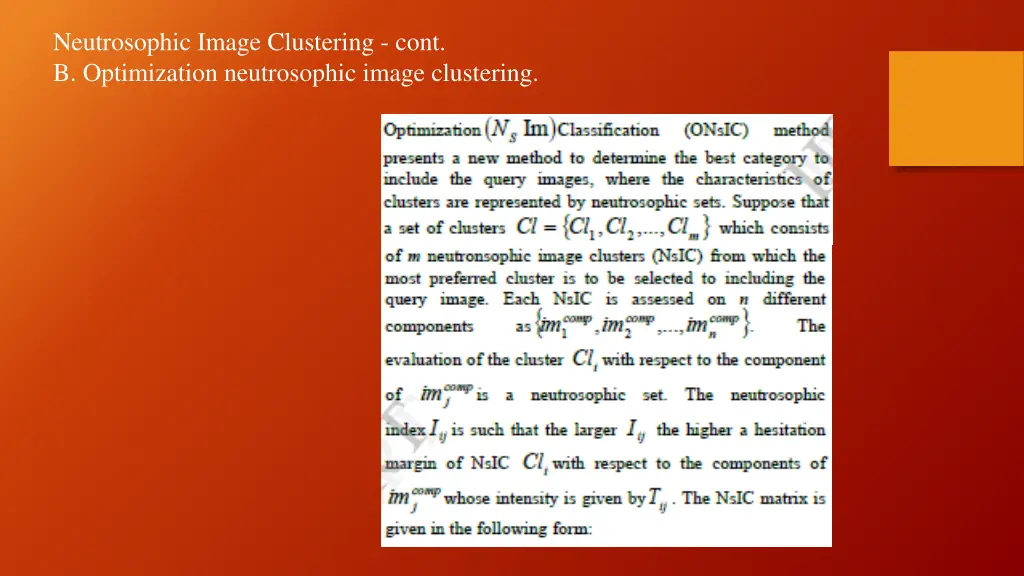 neutrosophic image clustering cont b optimization