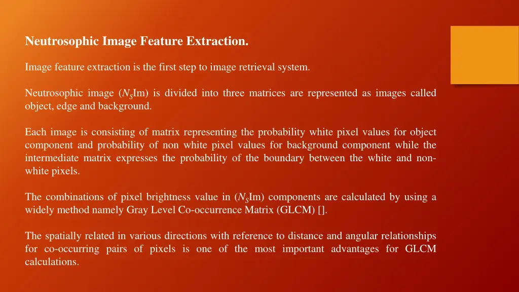 neutrosophic image feature extraction