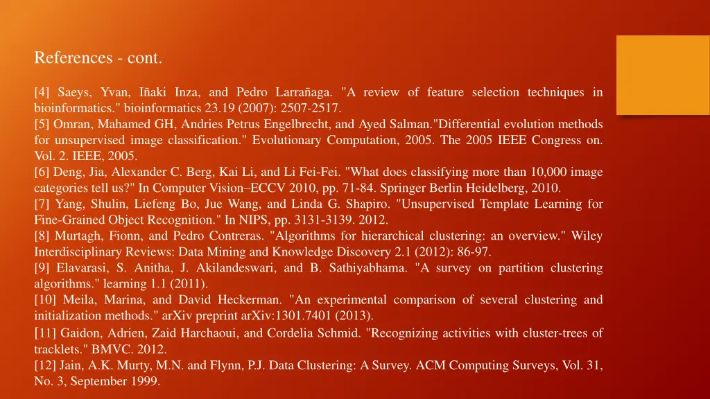 references cont