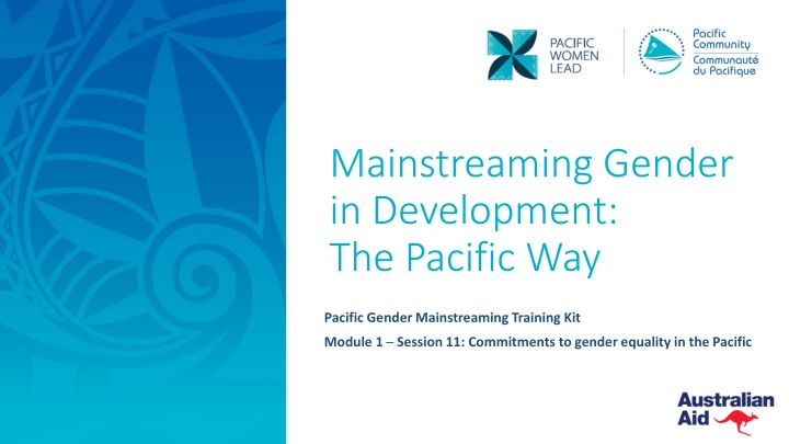 mainstreaming gender in development the pacific
