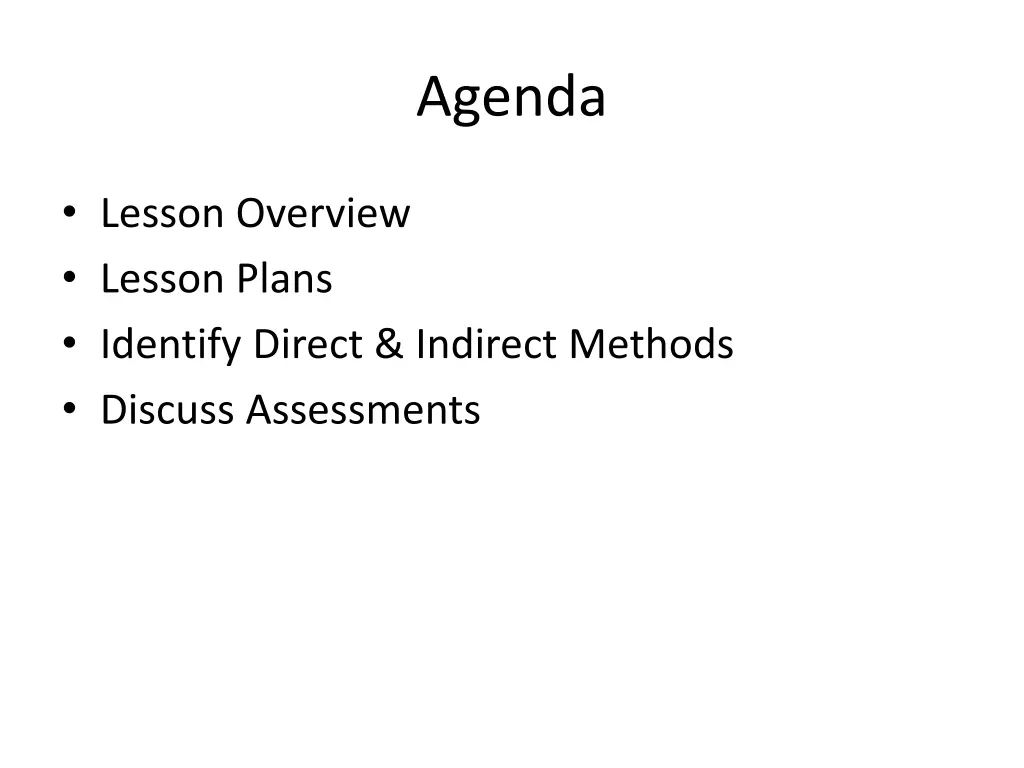 agenda