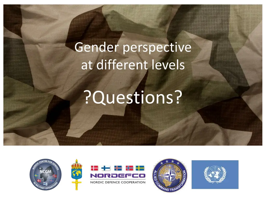 gender perspective at different levels