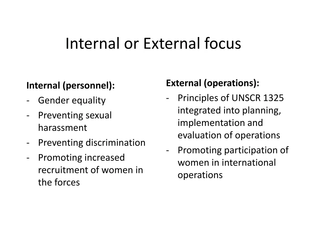 internal or external focus