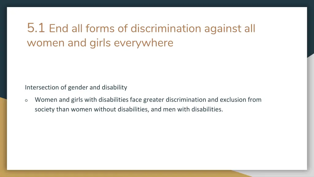 5 1 end all forms of discrimination against