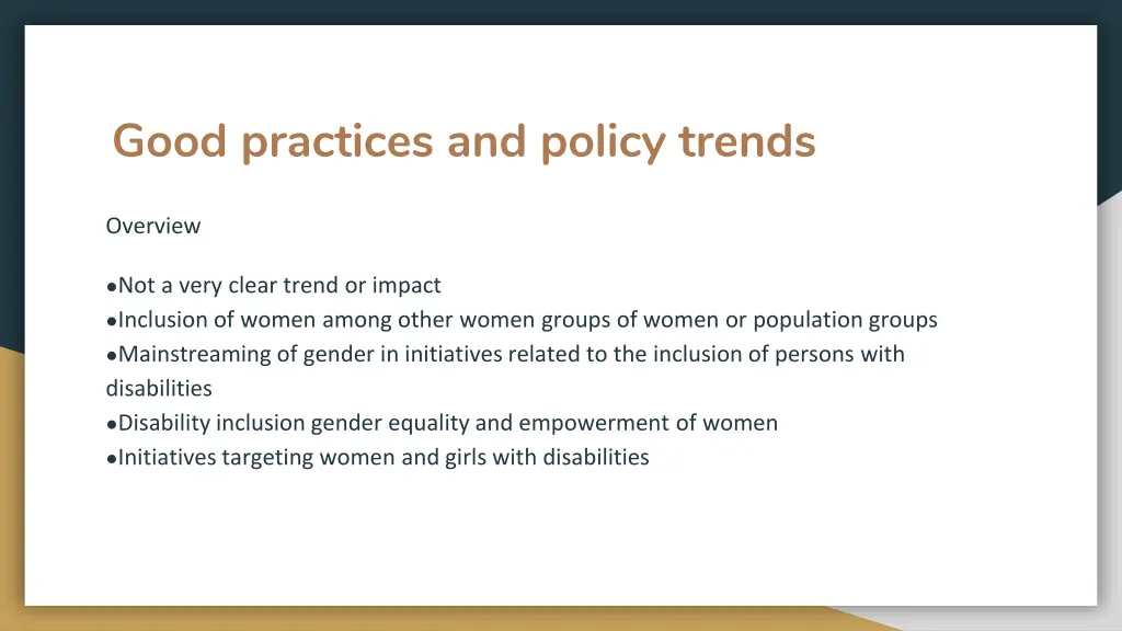 good practices and policy trends 1