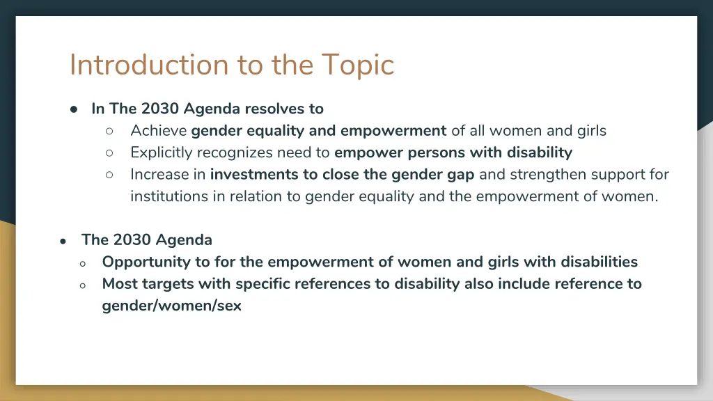 introduction to the topic 1