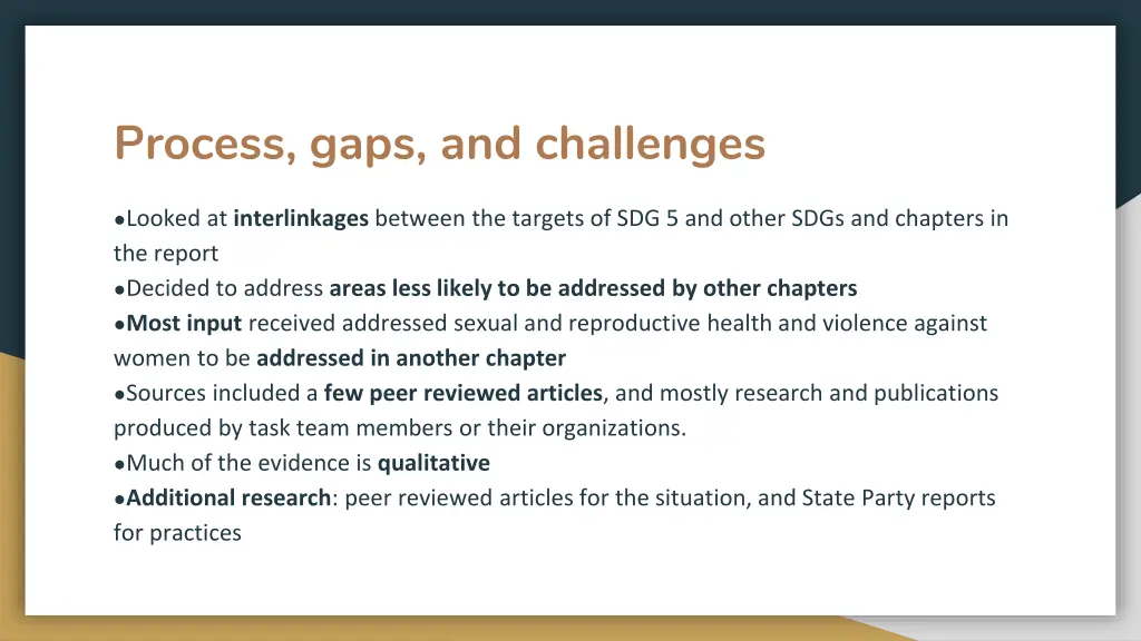 process gaps and challenges 1