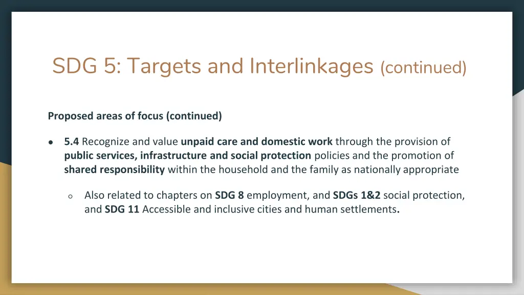 sdg 5 targets and interlinkages continued 1