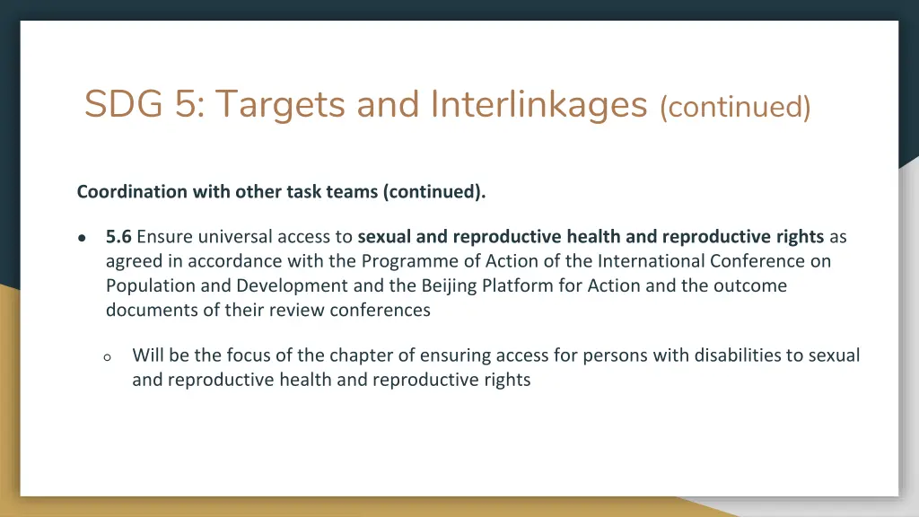 sdg 5 targets and interlinkages continued 4