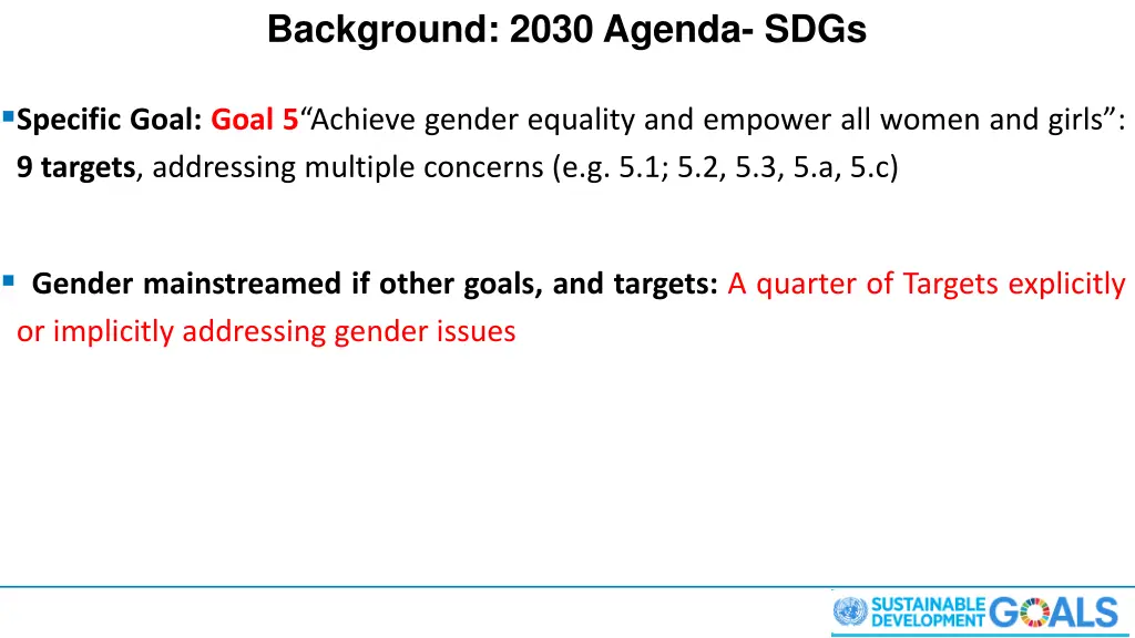 background 2030 agenda sdgs