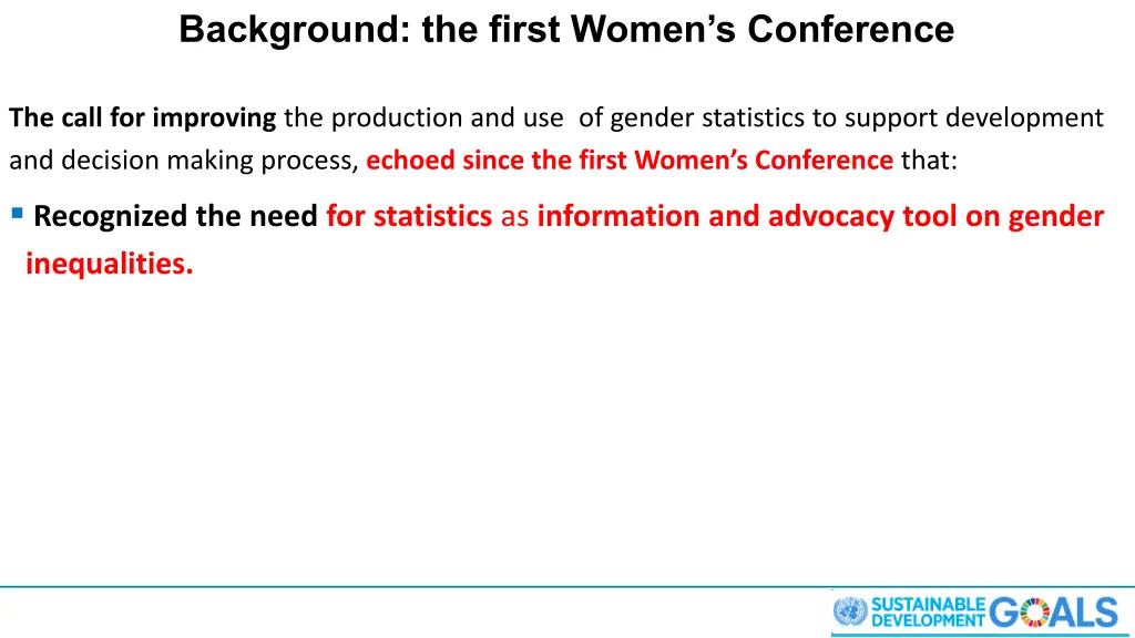 background the first women s conference