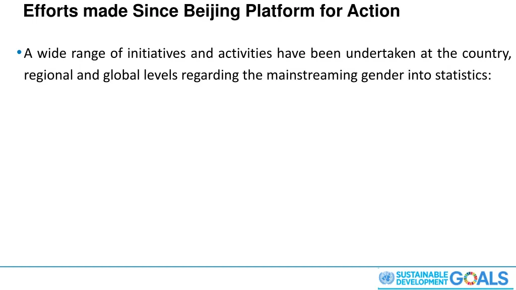 efforts made since beijing platform for action