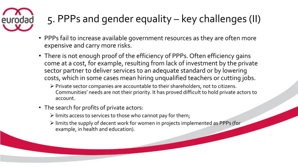 5 ppps and gender equality key challenges ii