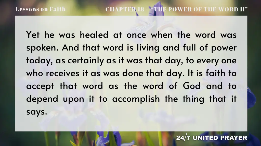 lessons on faith 12