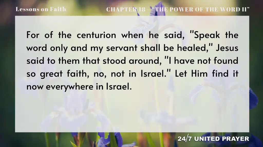 lessons on faith 13