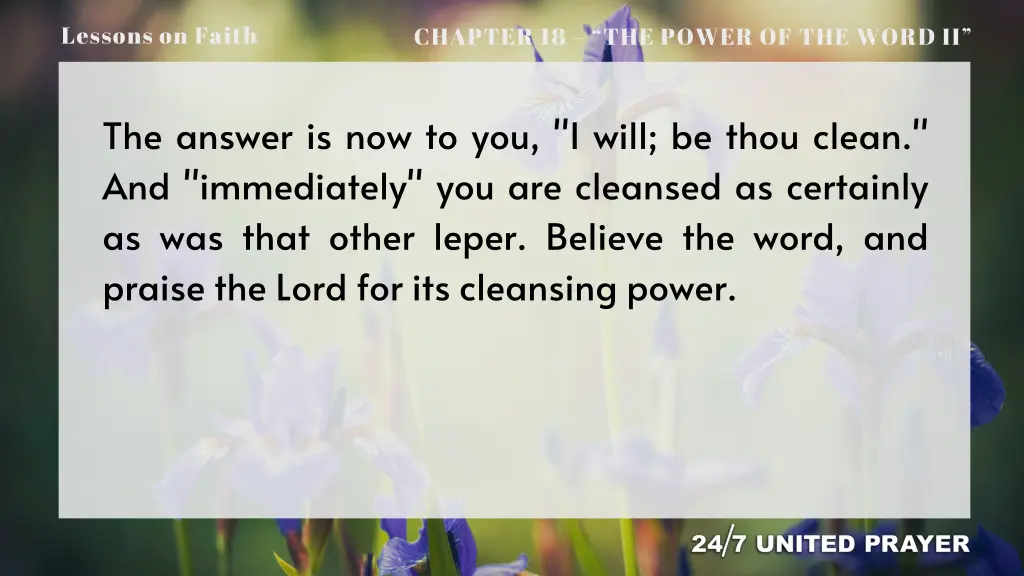 lessons on faith 17