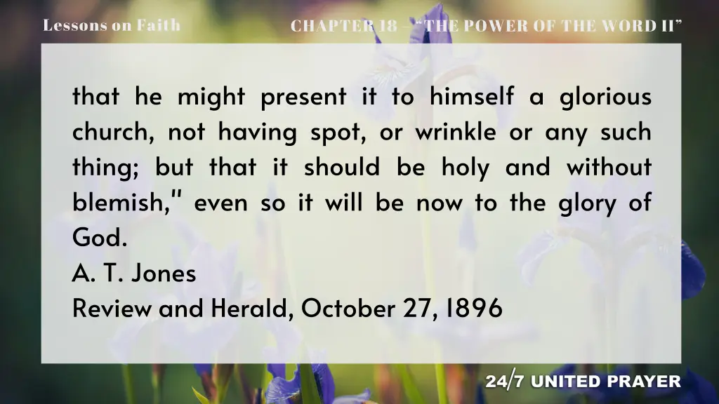 lessons on faith 20