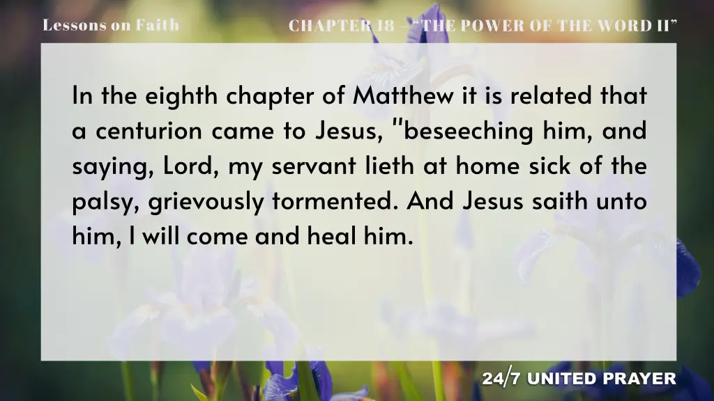 lessons on faith 3