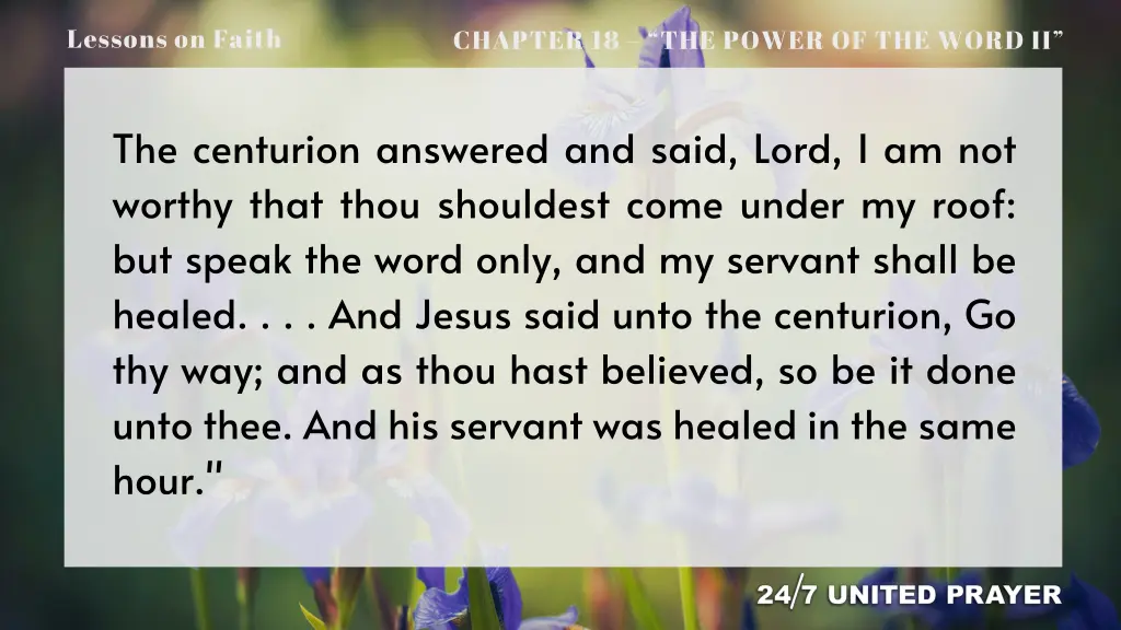 lessons on faith 4