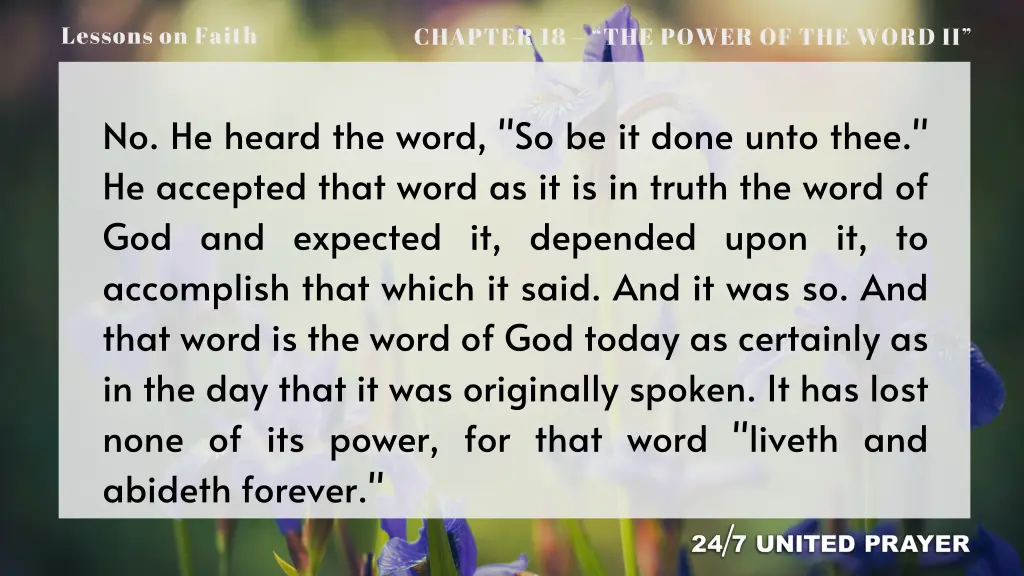 lessons on faith 6
