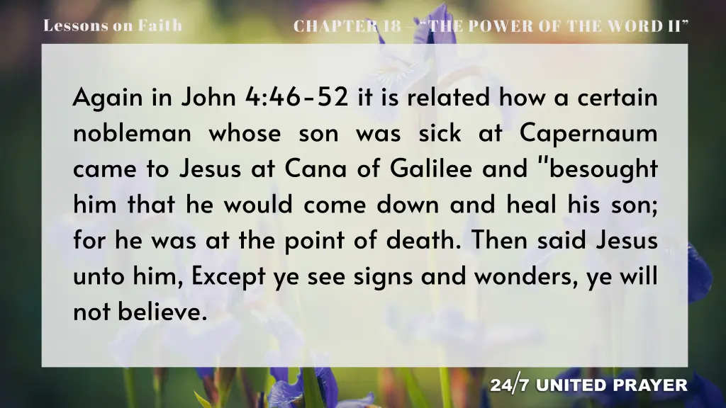 lessons on faith 7