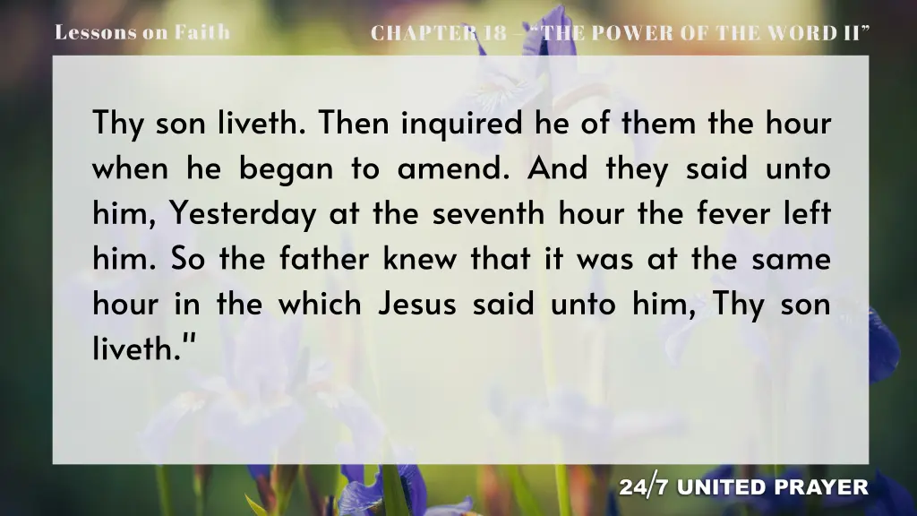 lessons on faith 9