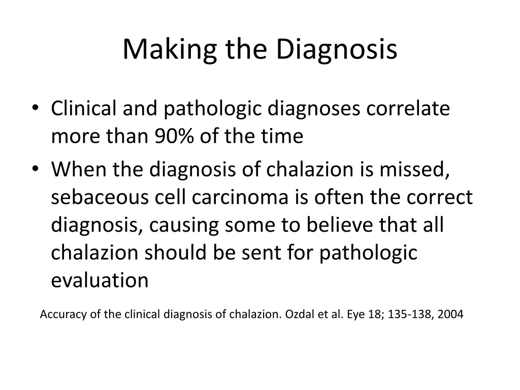 making the diagnosis