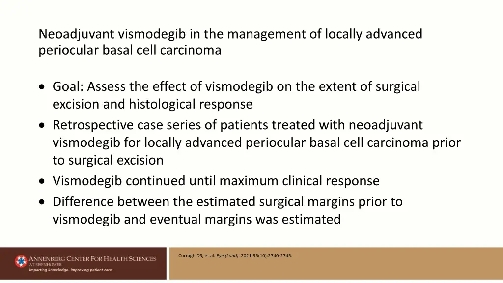 neoadjuvant vismodegib in the management 1