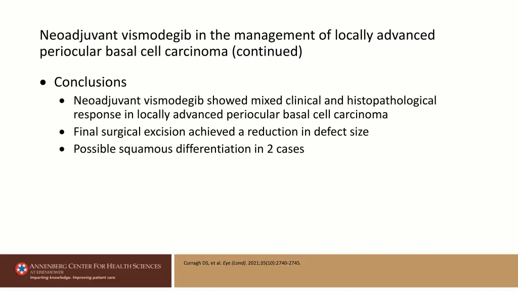 neoadjuvant vismodegib in the management 3
