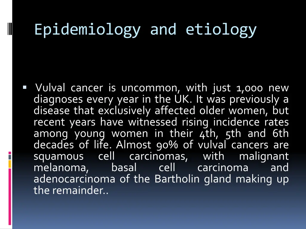 epidemiology and etiology