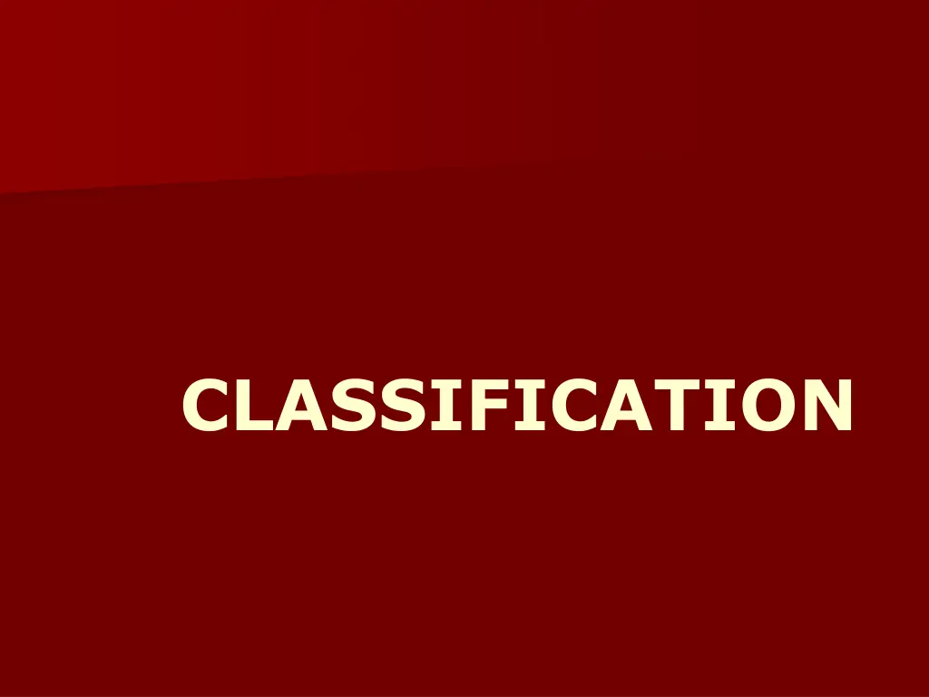 classification