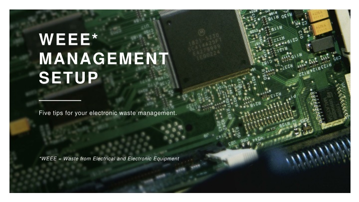 weee management setup