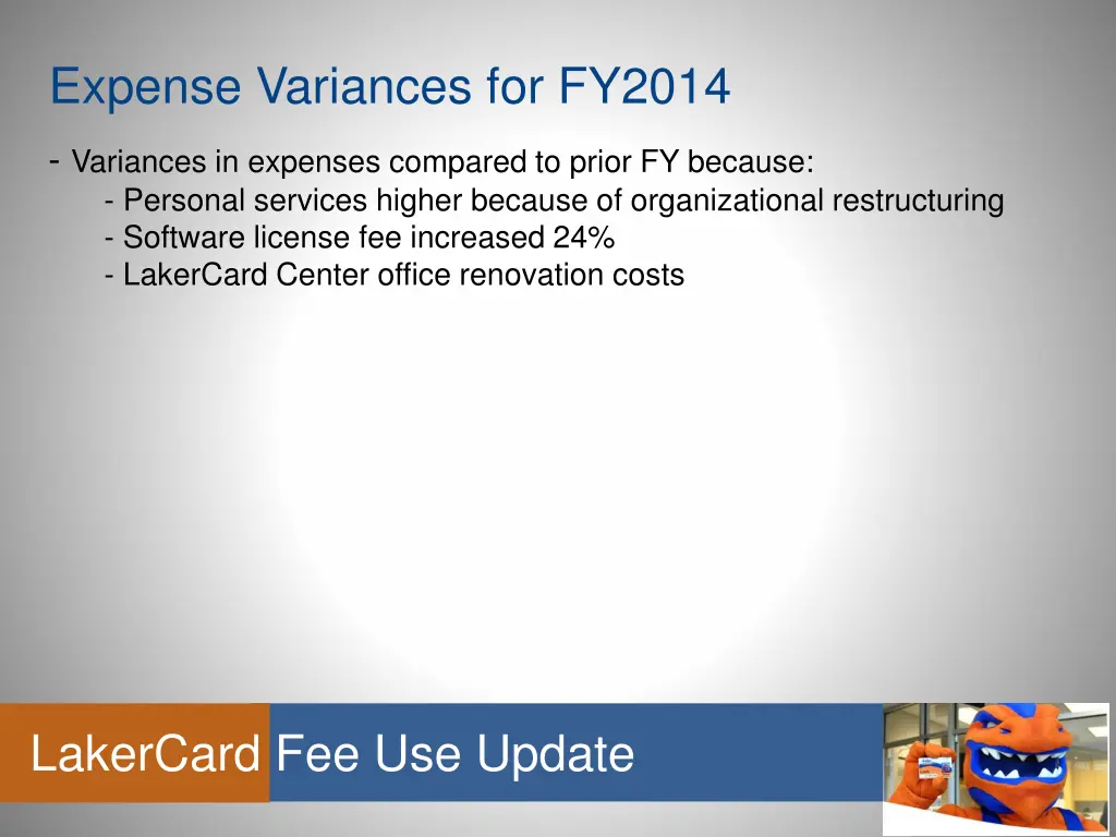 expense variances for fy2014