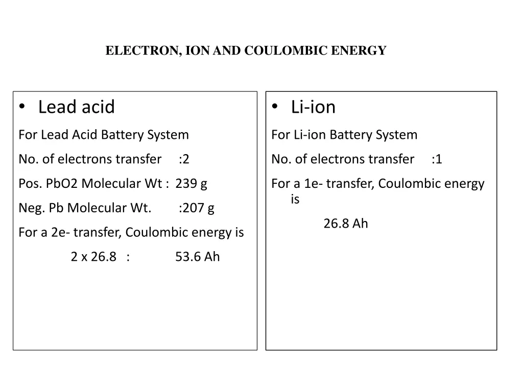 electron ion and coulombic energy 2