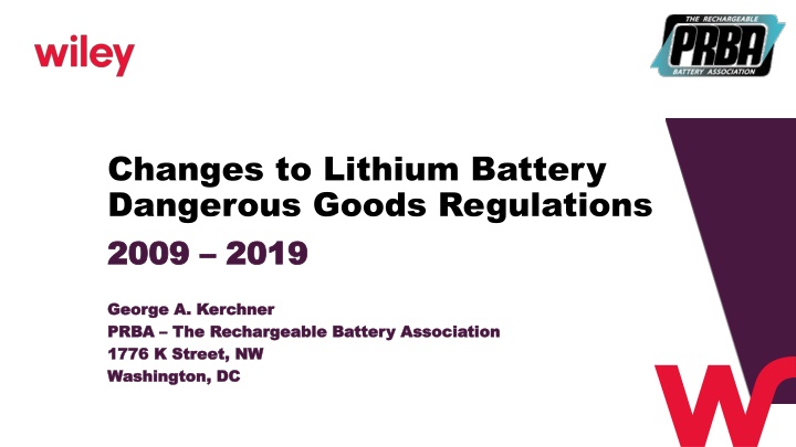 changes to lithium battery dangerous goods