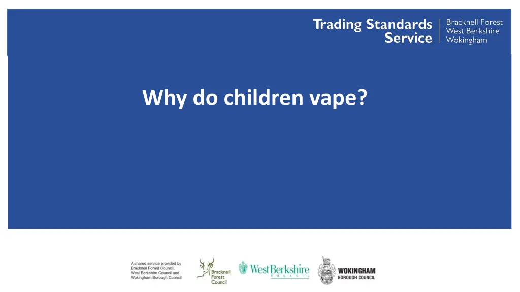 why do children vape