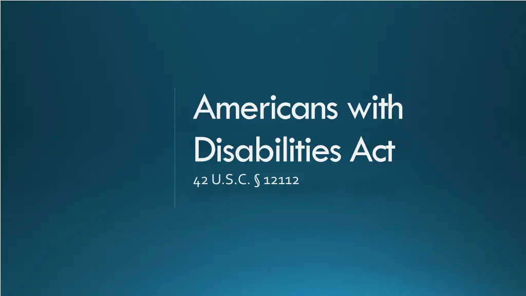 americans with disabilities act 42 u s c 12112