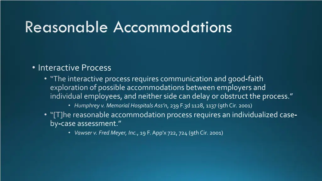 reasonable accommodations 1