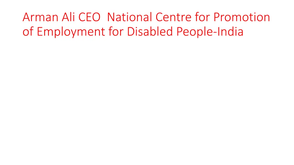 arman ali ceo national centre for promotion