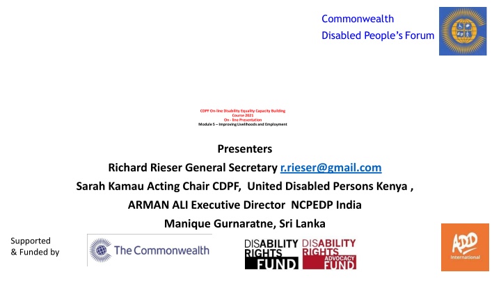 commonwealth disabled people s forum