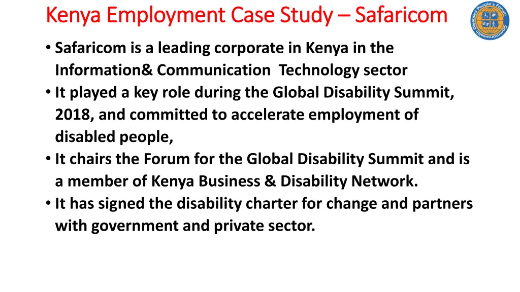 kenya employment case study kenya employment case