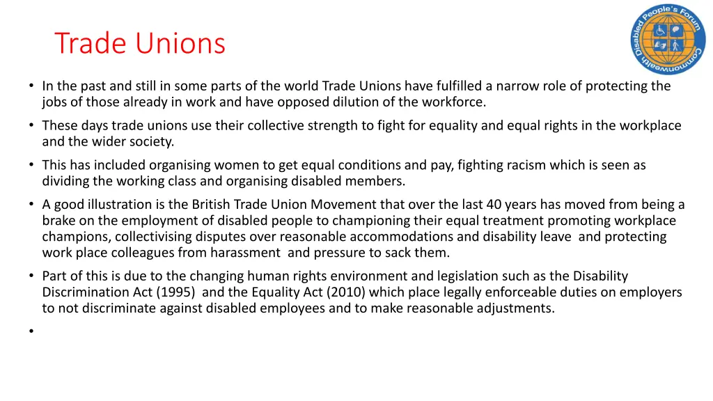 trade unions
