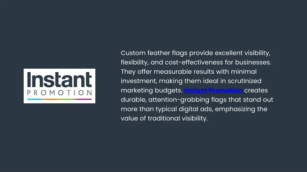 custom feather flags provide excellent visibility