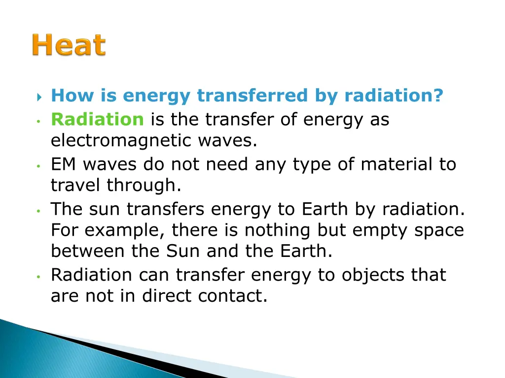 how is energy transferred by radiation radiation