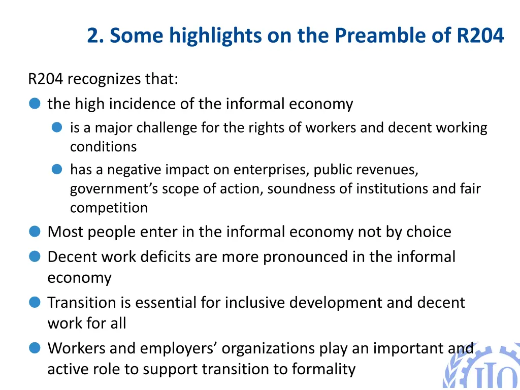 2 some highlights on the preamble of r204