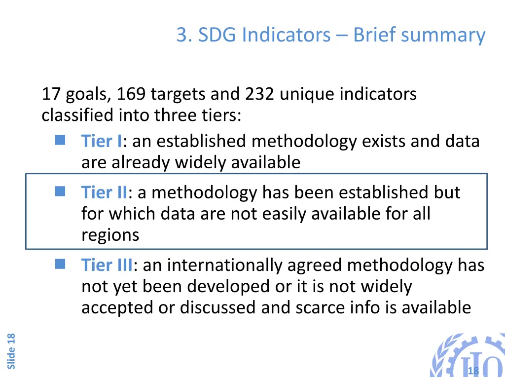 3 sdg indicators brief summary