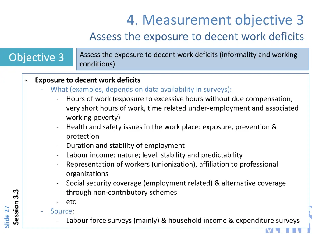 4 measurement objective 3 assess the exposure
